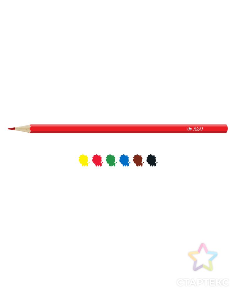 "Лео" "Ярко" Набор цветных карандашей LBSCP-06 заточенный 8 х 6 цв. арт. ГММ-112731-1-ГММ100661975614 1
