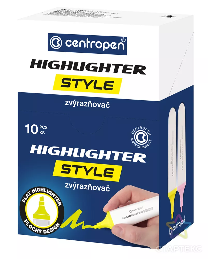 "Centropen" Текстовыделитель HIGHLIGHTER STYLE 6252/1 1-4.6 мм 10 шт. арт. ГММ-113999-1-ГММ102487781954 - рис. 2