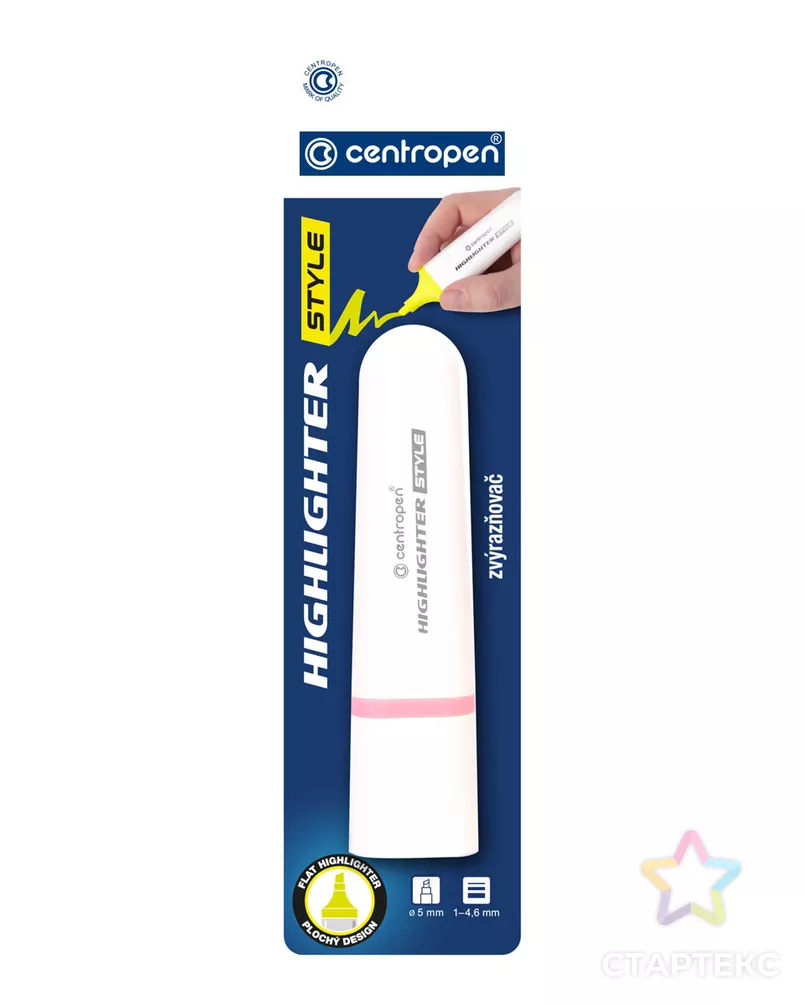 "Centropen" Набор текстовыделителей HIGHLIGHTER STYLE 6252/4 КК-4 1-4 мм 4 цв. скошенное арт. ГММ-115237-1-ГММ102489286174 - рис. 2