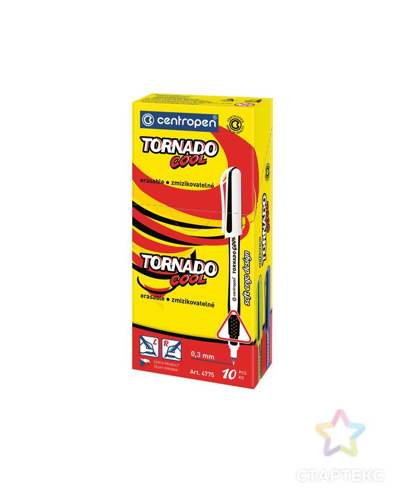 "Centropen" Ручка-роллер TORNADO COOL 4775/10 0.3 мм 10 шт. арт. ГММ-115245-1-ГММ102657778864 2