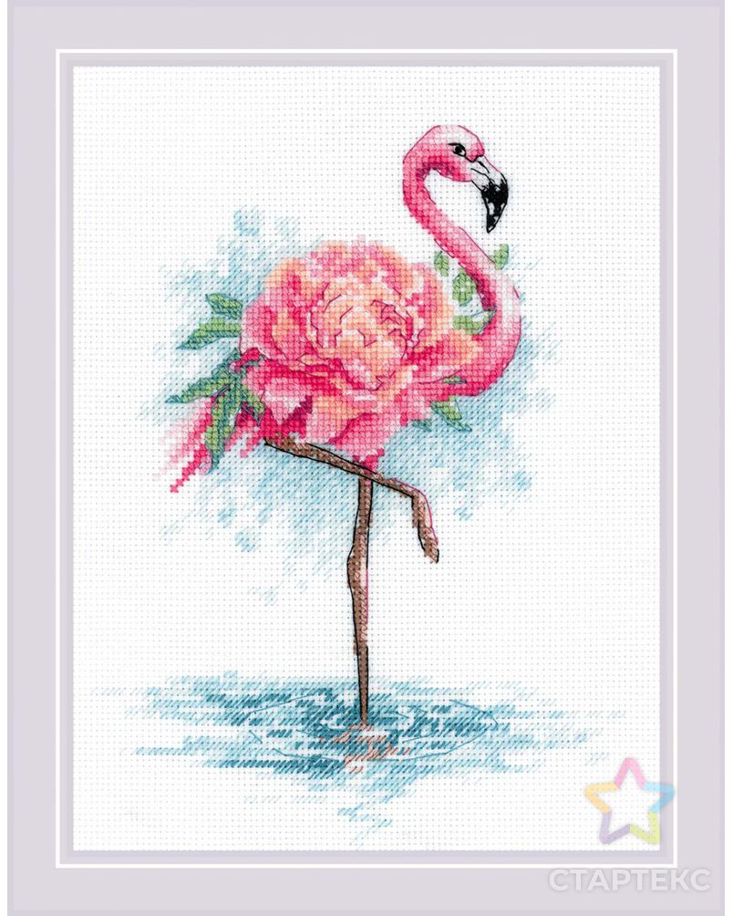 Набор для вышивания "RIOLIS" "Сотвори Сама" 2117 "Цветущий фламинго" арт. ГММ-112900-1-ГММ108764074074 2
