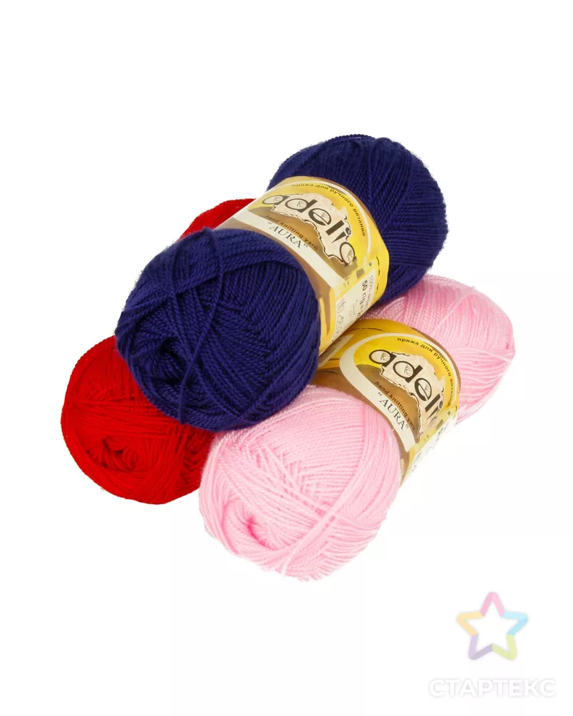 Пряжа ADELIA "AURA" 100% акрил 10 шт. х 50 г 250 м ± 5 м арт. ГММ-108054-6-ГММ022360393252 - рис. 3