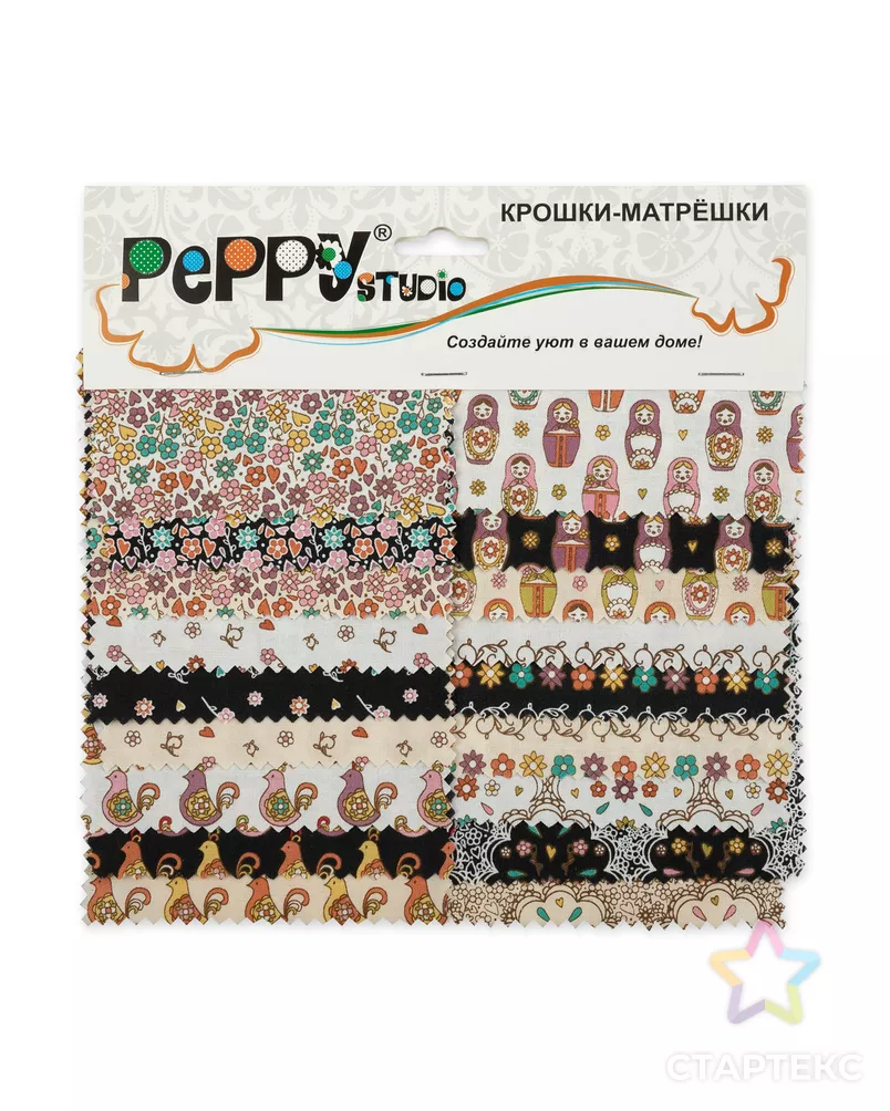 Карта цветов ткань для пэчворка "КРОШКИ-МАТРЁШКИ" арт. ГММ-107118-1-ГММ060759797032 - рис. 1