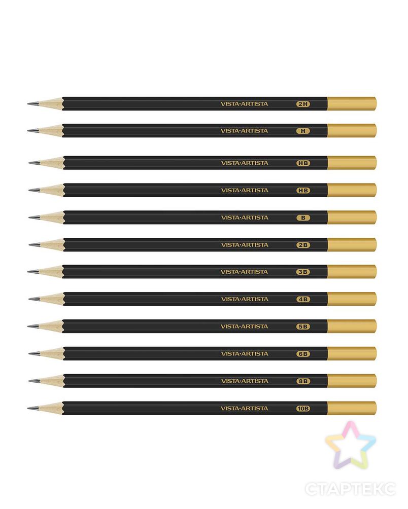 "VISTA-ARTISTA" VAGPP-12 Чернографитные карандаши "Питерское небо" набор заточенный 8 х 12 шт. арт. ГММ-109848-1-ГММ066216456324 2