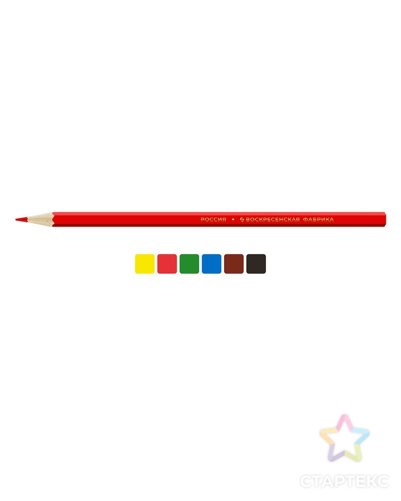 "ВКФ" "Волшебные сказки" Набор цветных карандашей FP-CP-1006 заточенный 8 х 6 цв. арт. ГММ-112357-1-ГММ068970966594 1