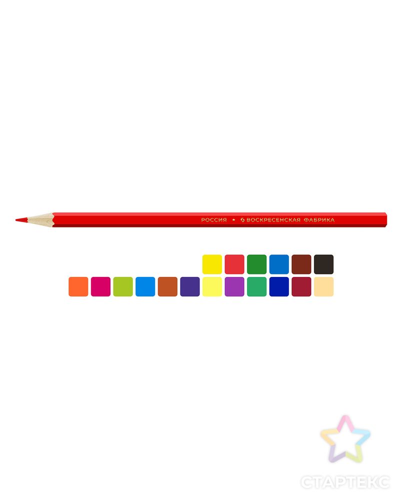 "ВКФ" "Волшебные сказки" Набор цветных карандашей FP-CP-1018 заточенный 8 х 18 цв. арт. ГММ-112360-1-ГММ068975646474 2