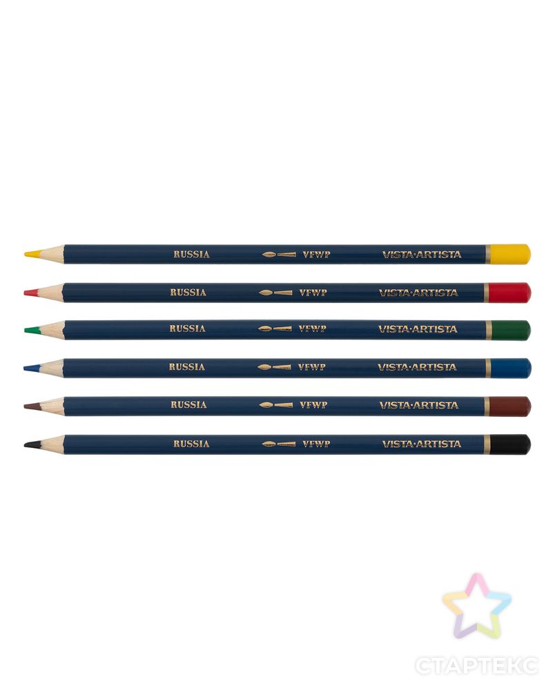"VISTA-ARTISTA" VFWPB-6 Акварельные карандаши Fine набор 10 х 6 цв. арт. ГММ-107775-1-ГММ076359302194 1