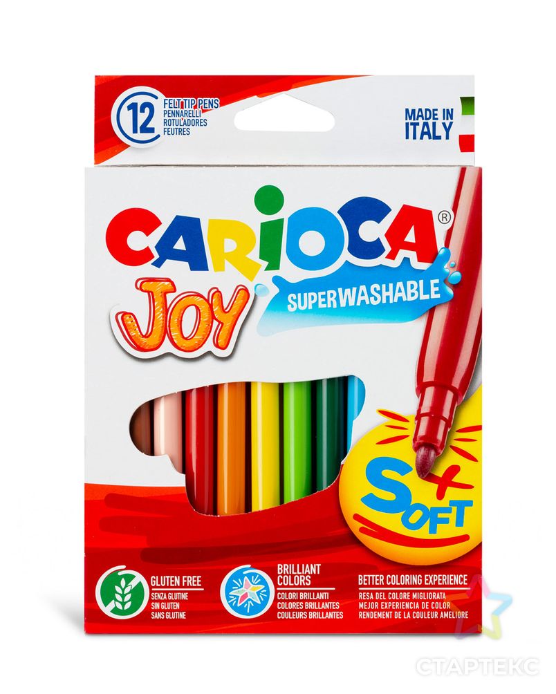 "Carioca" Фломастеры Joy 12 цв арт. ГММ-114481-1-ГММ078075752684 1