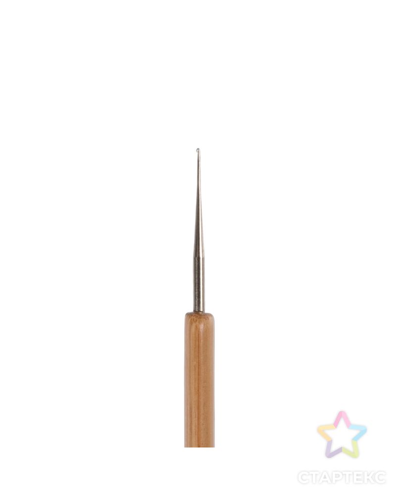 Для вязания крючок с бамбуковой ручкой RHB сталь бамбук d 0.5 мм 13.5 см в блистере арт. ГММ-111576-1-ГММ081410756644 3