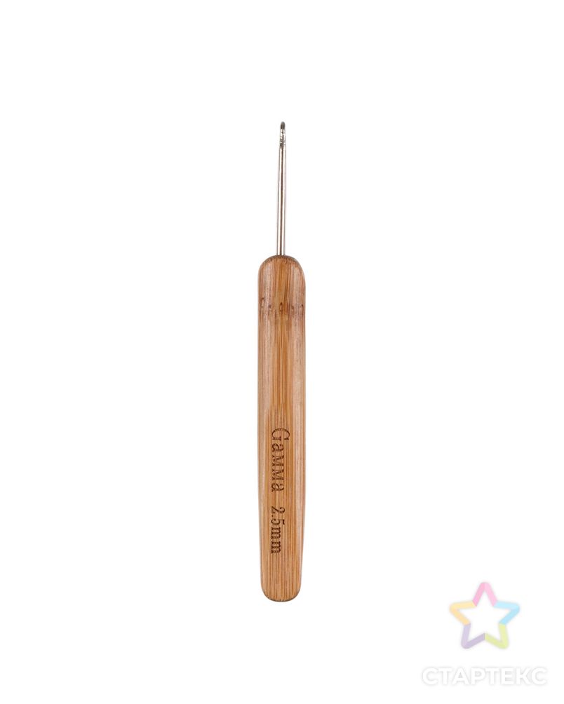 Для вязания крючок с бамбуковой ручкой RHB сталь бамбук d 2.5 мм 13.5 см в блистере арт. ГММ-111577-1-ГММ081410761164 2