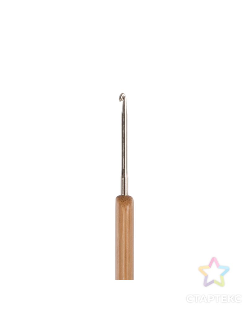 Для вязания крючок с бамбуковой ручкой RHB сталь бамбук d 2.0 мм 13.5 см в блистере арт. ГММ-111579-1-ГММ081410777354 6