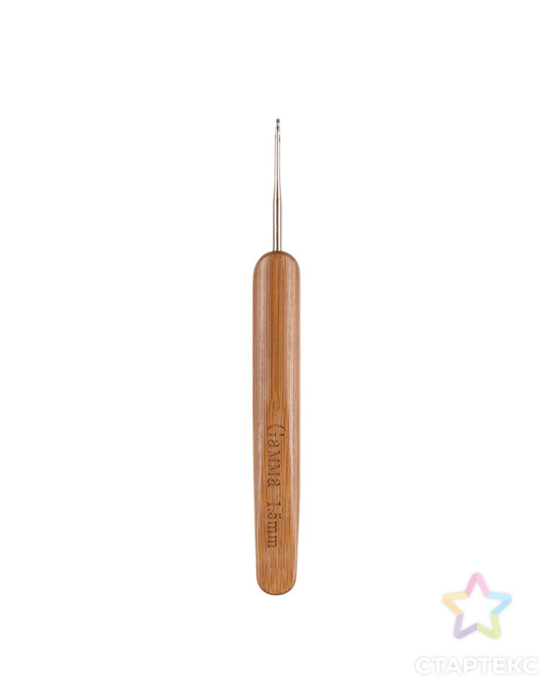 Для вязания крючок с бамбуковой ручкой RHB сталь бамбук d 1.5 мм 13.5 см в блистере арт. ГММ-111580-1-ГММ081410788134 4