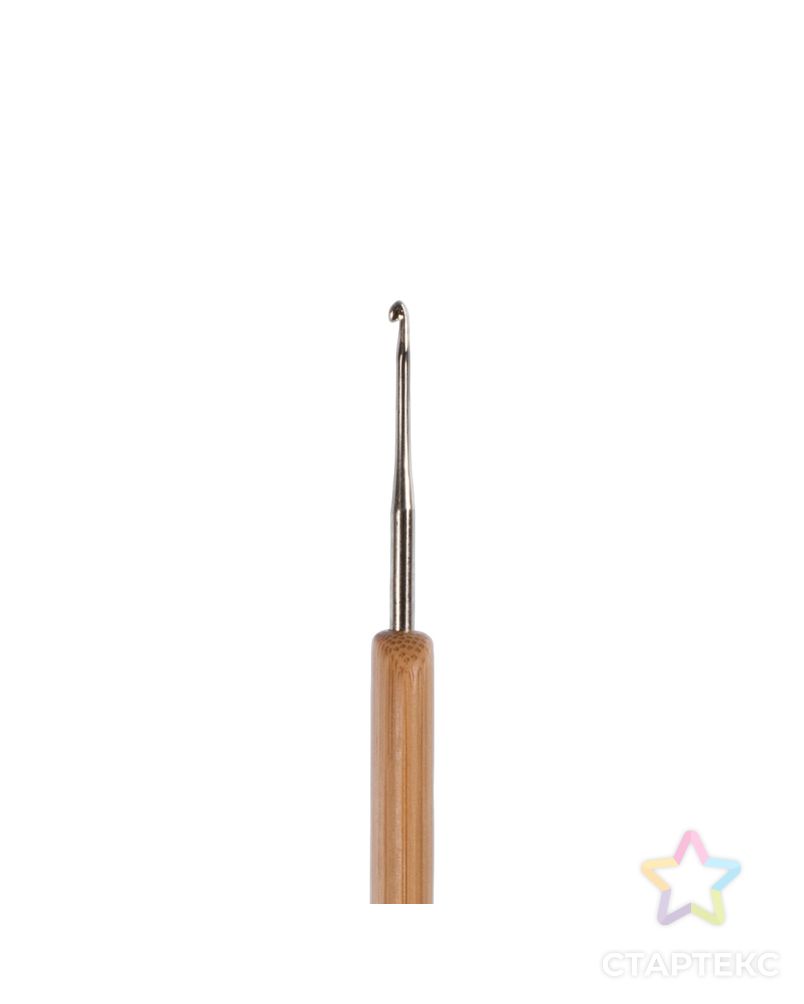 Для вязания крючок с бамбуковой ручкой RHB сталь бамбук d 1.5 мм 13.5 см в блистере арт. ГММ-111580-1-ГММ081410788134 5