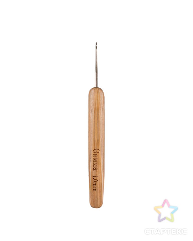 Для вязания крючок с бамбуковой ручкой RHB сталь бамбук d 1.0 мм 13.5 см в блистере арт. ГММ-111581-1-ГММ081410789424 4
