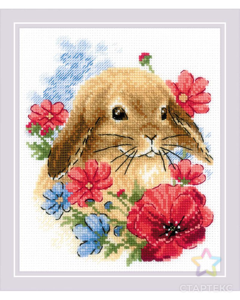 Набор для вышивания "RIOLIS" "Сотвори Сама" 1986 "Кролик в цветах" арт. ГММ-109095-1-ГММ085592858794 1