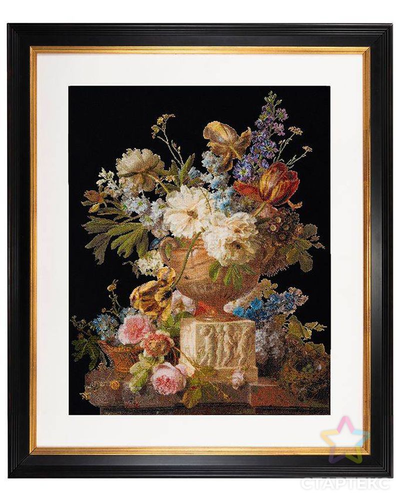 Набор для вышивания "Thea Gouverneur" 580.05 "Цветочный натюрморт в вазе" арт. ГММ-110331-1-ГММ087981851154 1