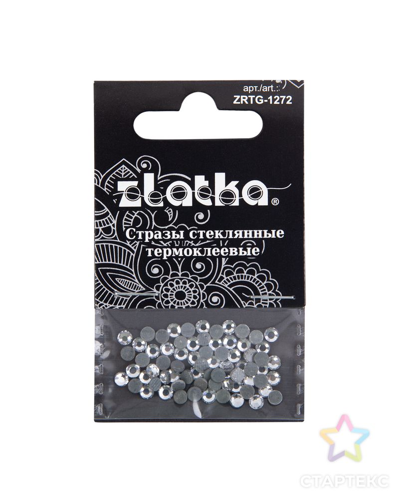Страз клеевой "Zlatka" ZRTG-1272 SS12 Crystal 3.2 мм стекло 5 x 72 шт в пакете с картонным еврослотом арт. ГММ-113970-1-ГММ094730656274 2