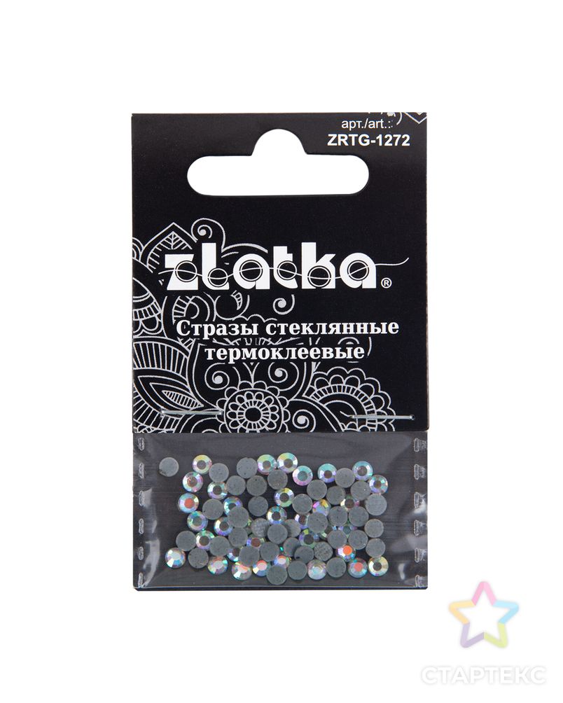 Страз клеевой "Zlatka" ZRTG-1272 SS12 AB-Crystal 3.2 мм стекло 5 x 72 шт в пакете с картонным еврослотом арт. ГММ-113971-1-ГММ094730663014 2