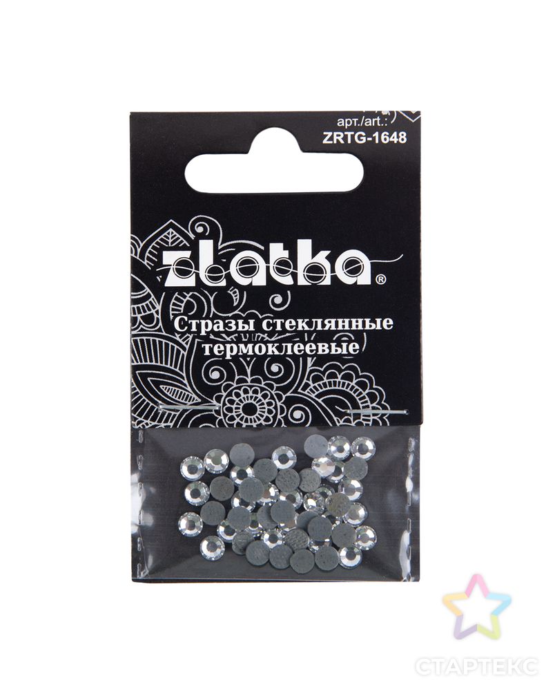 Страз клеевой "Zlatka" ZRTG-1648 SS16 Crystal 3.9 мм стекло 5 x 48 шт в пакете с картонным еврослотом арт. ГММ-113972-1-ГММ094731272344 1