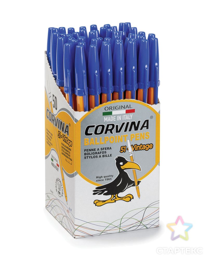 "Corvina" Ручка шариковая CORVINA"51 Vintage" d 0.7 мм 1 мм 50 шт. арт. ГММ-113410-2-ГММ098481567554 2