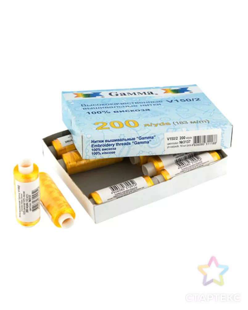 Нитки для вышивания V150/2 100% вискоза 10x200я 183м арт. ГММ-1549-128-ГММ0008597 - рис. 2