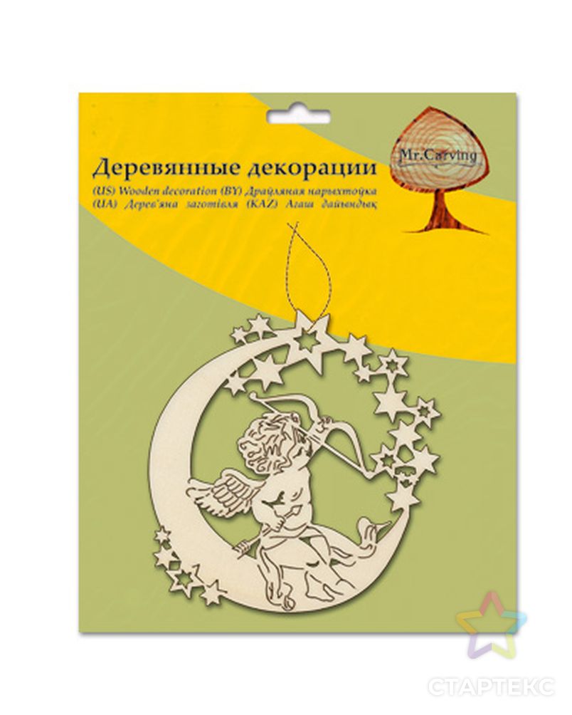 Заготовки для декорирования "Mr. Carving" AD-040 "ангел на луне" фанера арт. ГММ-2384-1-ГММ0068760 2
