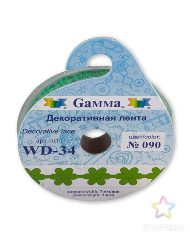 Тесьма декоративная WD-34 ФАСОВКА ш.0,7см 5х3м арт. ГММ-2798-1-ГММ0019202 2