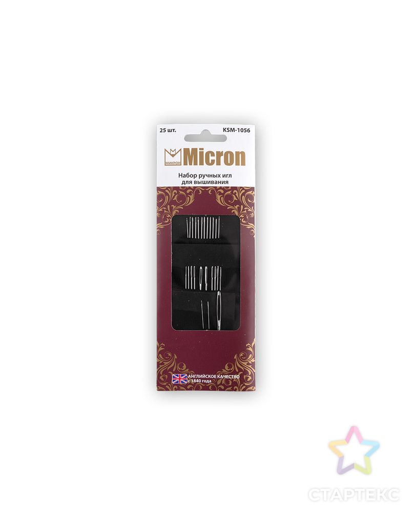 Иглы для шитья ручные "Micron" KSM-1056 набор для вышивания 25 шт. в блистере арт. ГММ-99581-1-ГММ028028923292 3