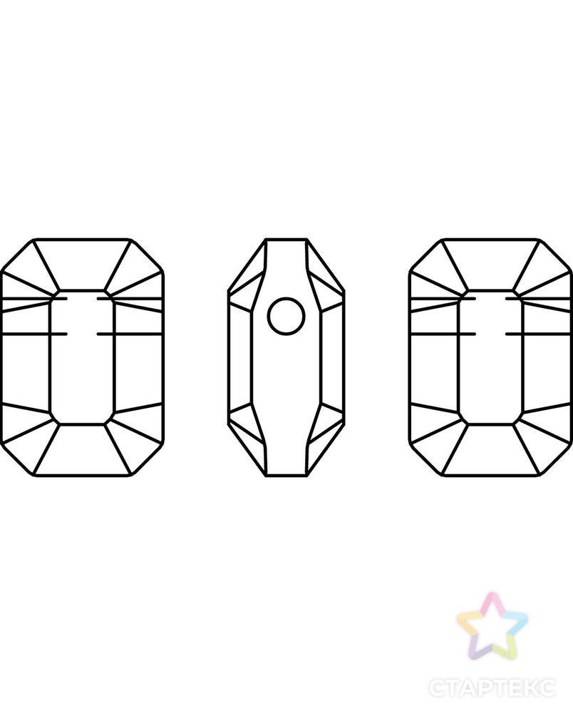 Бусины стеклянные "Сваровски" 5514 Crystal AB 10.0 x 7.0 мм 6 шт в пакете кристалл арт. ГММ-6173-2-ГММ0069242 3