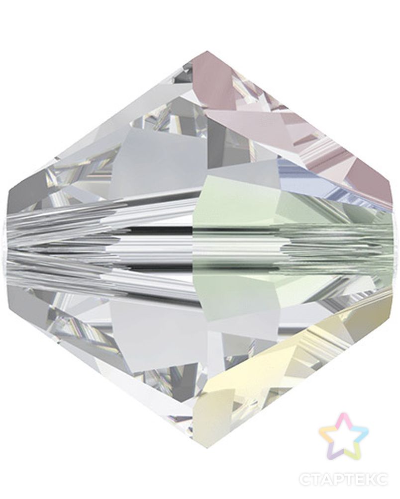 Бусины стеклянные "Сваровски" 5328 Crystal AB 3 мм 12 шт в пакете кристалл арт. ГММ-7552-1-ГММ0035719 3