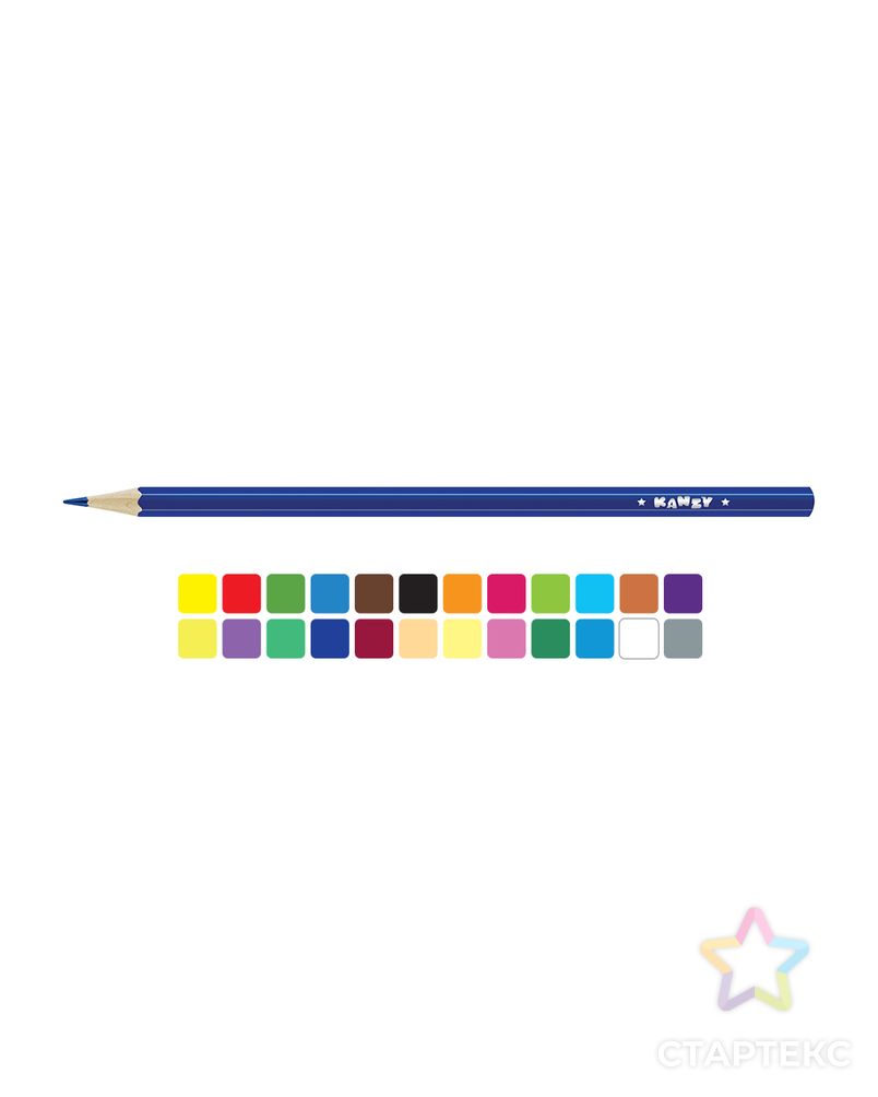 "KANZY" CP-3024 Набор цветных карандашей "Мои карандаши" 4 х 24 цв. арт. ГММ-10202-1-ГММ0080496 1