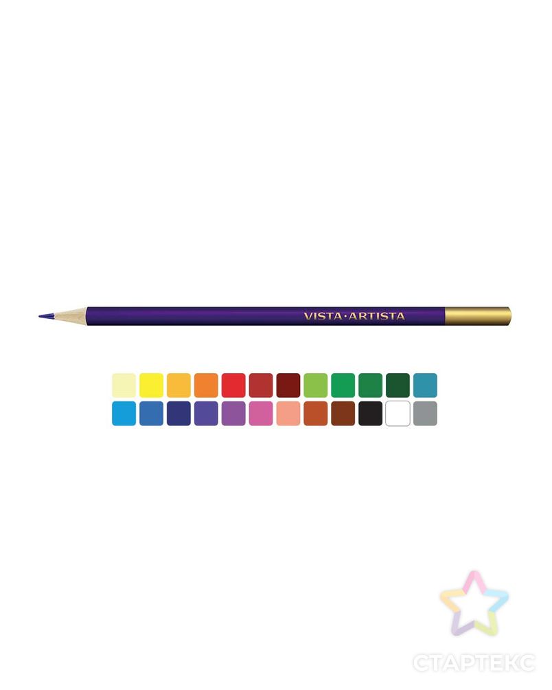 "VISTA-ARTISTA" VACPS-24 Цветные карандаши Studio набор 4 х 24 цв. арт. ГММ-10763-1-ГММ0006489 1