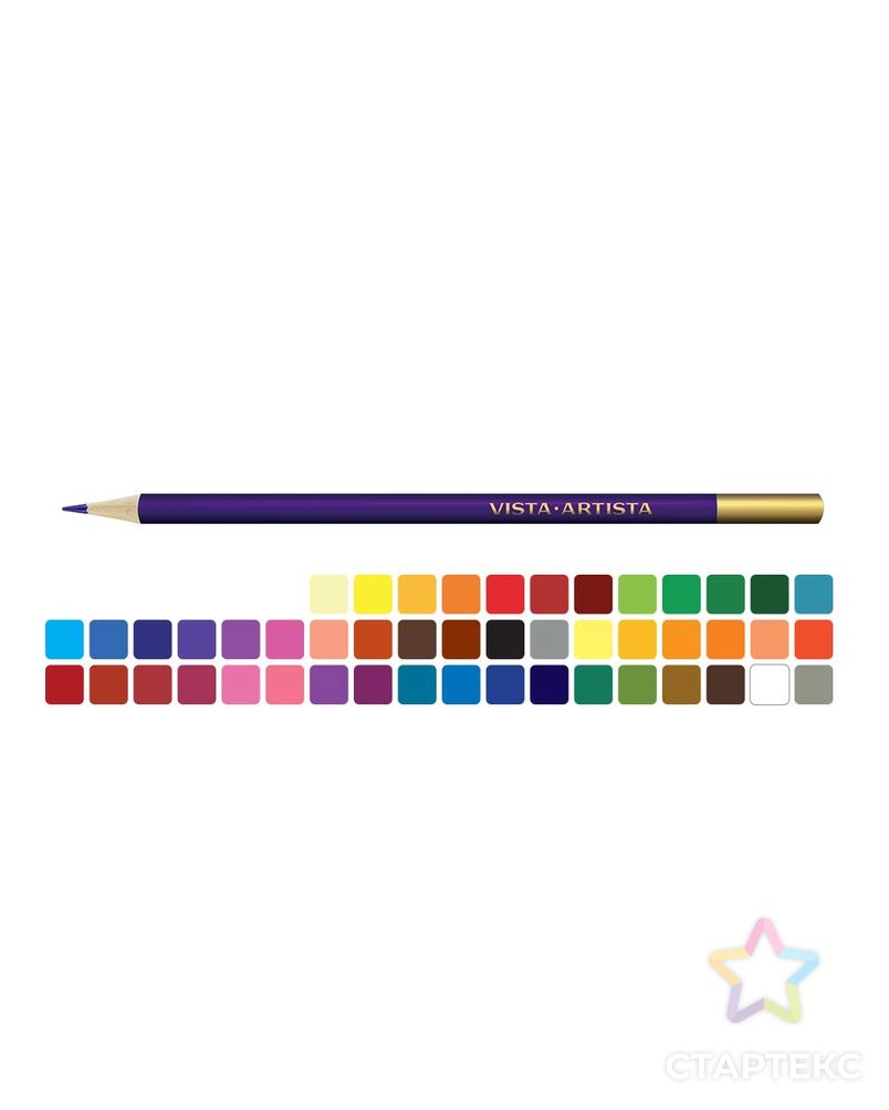 "VISTA-ARTISTA" VACPS-48 Цветные карандаши Studio набор 4 х 48 цв. арт. ГММ-11359-1-ГММ0048865 1
