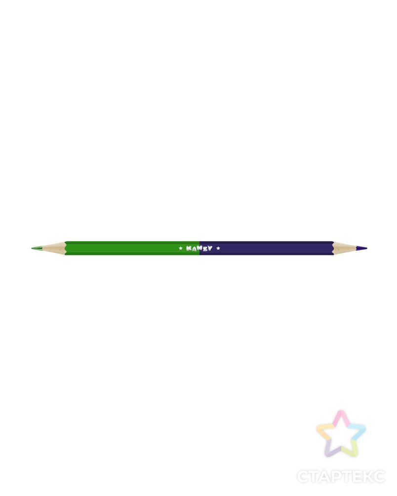 "KANZY" DCP-3012 Набор двусторонних карандашей 24 цвета "Мои карандаши" 8 х 24 цв. 12 шт. арт. ГММ-11609-1-ГММ0051771 2