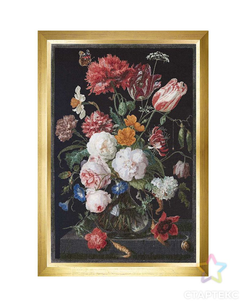Набор для вышив. "Thea Gouverneur" 785.05 "Цветы в стеклянной вазе" арт. ГММ-11633-1-ГММ0041359