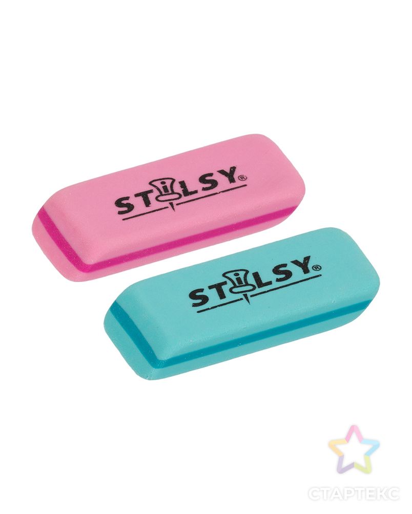 "STILSY" STET Ластик ассорти из двух цветов 36 шт. арт. ГММ-12109-1-ГММ0033327 1