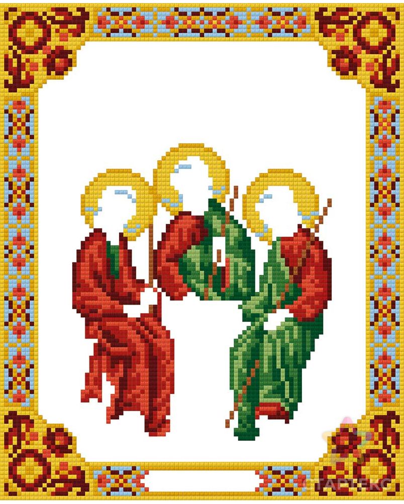 Кристальная мозаика (алмазная вышивка) "ФРЕЯ" ALVR-176 "Икона Святой Троицы" арт. ГММ-104452-1-ГММ065939955434 3