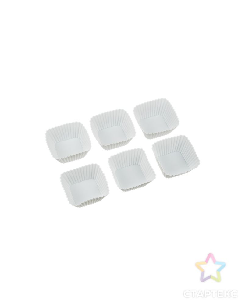 Формы для выпечки силиконовые "S-CHIEF" SPC-0326 для пирожных 6.5x6.5x3.2 см, 6 шт арт. ГММ-14994-1-ГММ066365448674 1