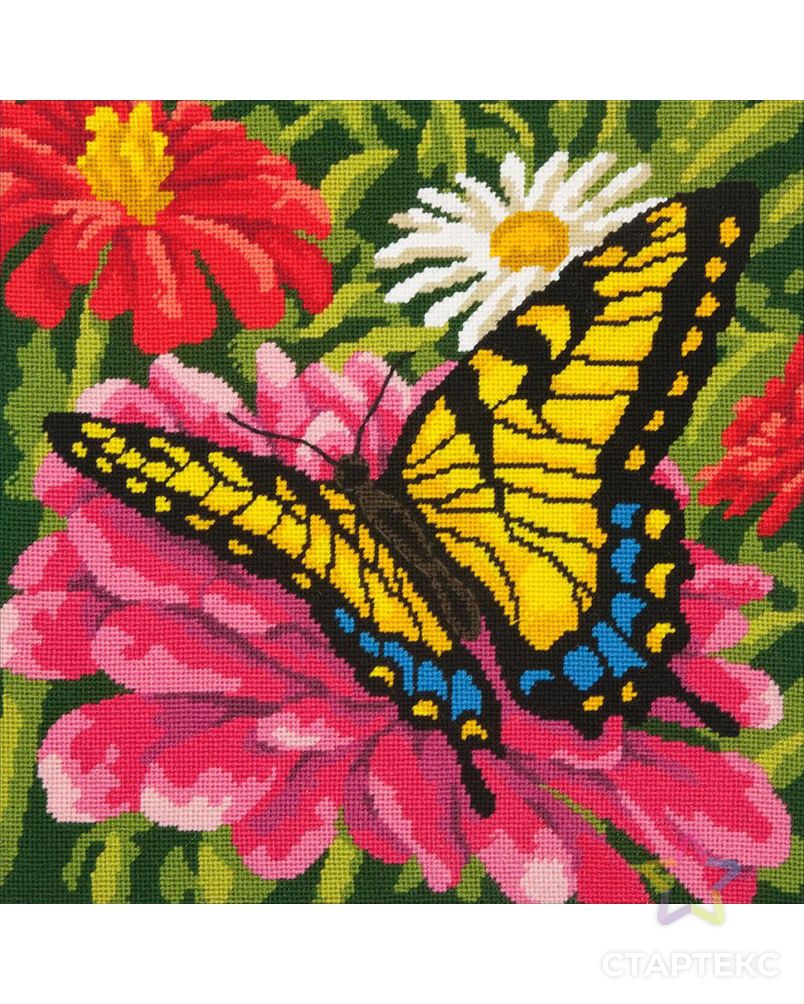 Набор для вышивания "DIMENSIONS" 71-20087 "Бабочка на цветке" арт. ГММ-104625-1-ГММ068191373194 1