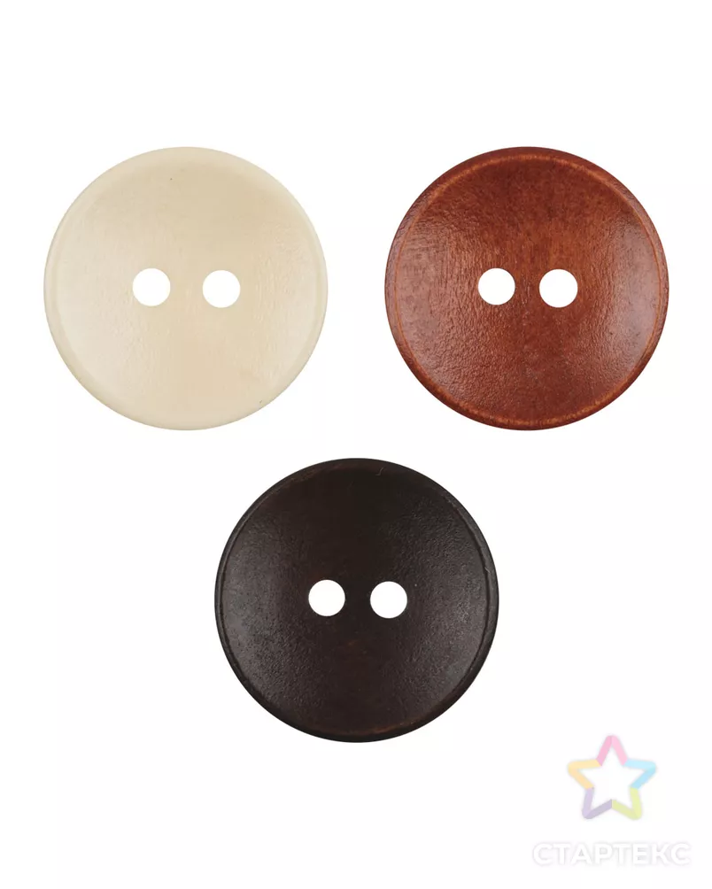 Пуговица деревянная "BLITZ" DRN 0066 32 " ( 20 мм) 24 шт арт. ГММ-99290-3-ГММ069325391944 - рис. 2