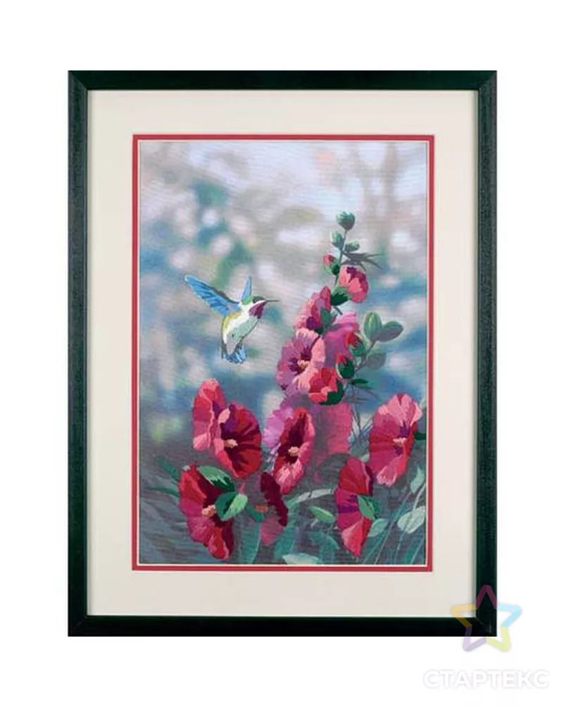 Набор для вышивания "DIMENSIONS" 11127 "Колибри в мальве" арт. ГММ-104856-1-ГММ070314799684 - рис. 1