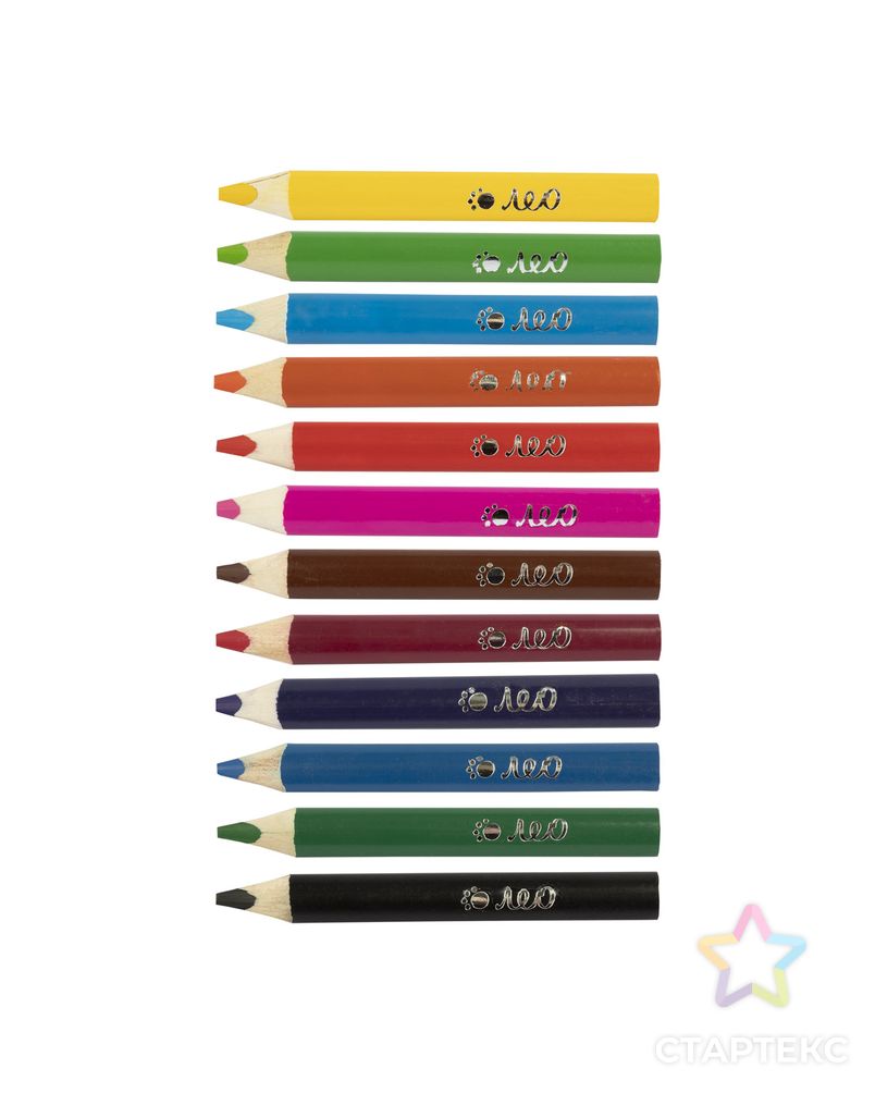 "Лео" LTJS-12 "Расти" Набор цветных трехгранных коротких карандашей джамбо 12 х 12 цв. арт. ГММ-100892-1-ГММ075018747944 3