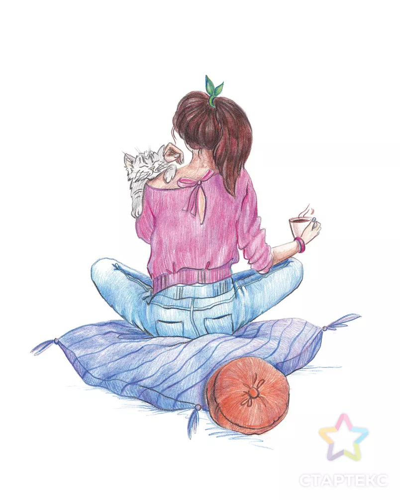 "ФРЕЯ" RPSC-0033 "Уютный день" Скетч для раскраш. цветными карандашами 29.5 х 20.5 см 1 л. арт. ГММ-106821-1-ГММ077081978374 - рис. 3