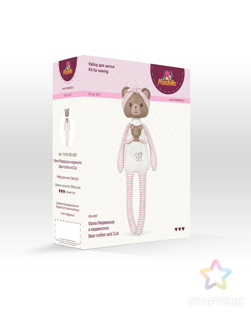 Набор для изготовления игрушки "Miadolla" MD-0367 Мама Медведица и медвежонок арт. ГММ-105721-1-ГММ077740170364 3