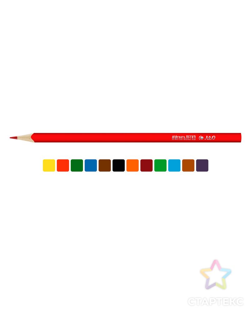 "Лео" LGCP-12 "Играй" Набор цветных трехгранных карандашей 8 х 12 цв. арт. ГММ-106928-1-ГММ078854712254 2