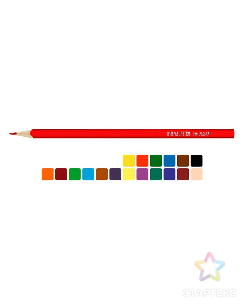 "Лео" LGCP-18 "Играй" Набор цветных трехгранных карандашей 8 х 18 цв. арт. ГММ-106929-1-ГММ078854714354 2