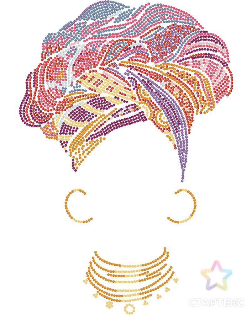 Кристальная мозаика (алмазная вышивка) "ФРЕЯ" ALPD-005 "Африканская девушка" арт. ГММ-106618-1-ГММ079820971634 3