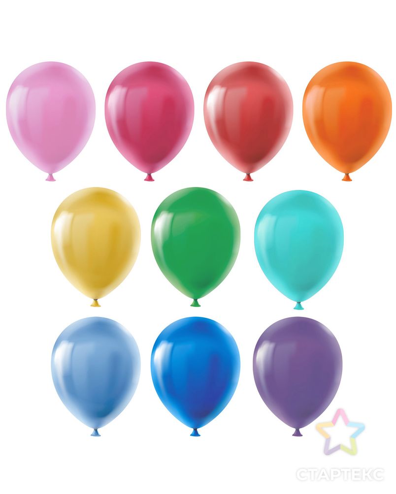 Заказать "BOOMZEE" BLS-30 Набор воздушных шаров 30 см 10 шт арт. ГММ-6840-1-ГММ0026942 в Новосибирске