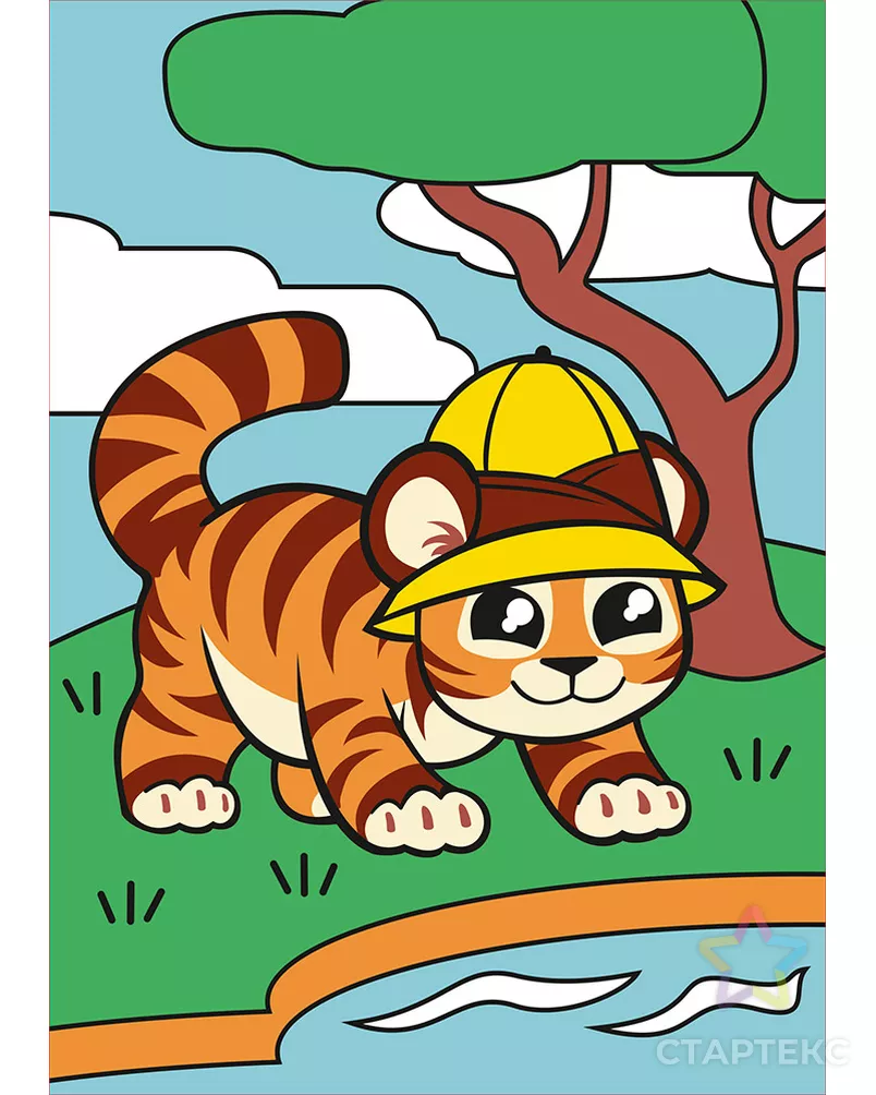 Набор для раскрашивания цв.песком "Hobbius" SPT-01 16.5x23 см арт. ГММ-8854-9-ГММ0001090 - рис. 1