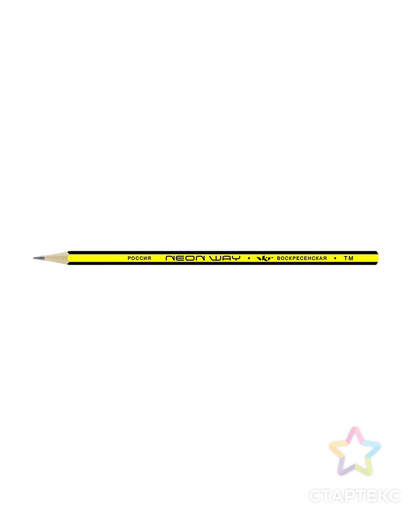 "ВКФ" "Neon way" Карандаш графитный неон с полосатыми гранями ТМ (HB) 72 шт. арт. ГММ-10161-2-ГММ0024256 1